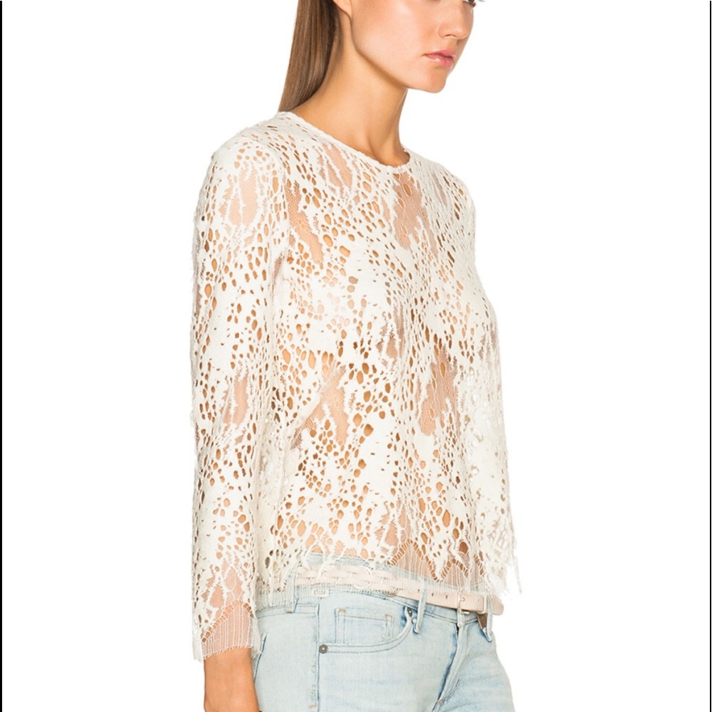 Mason lace and wool  top